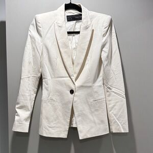 Zara white off- white blazer with Button Detail